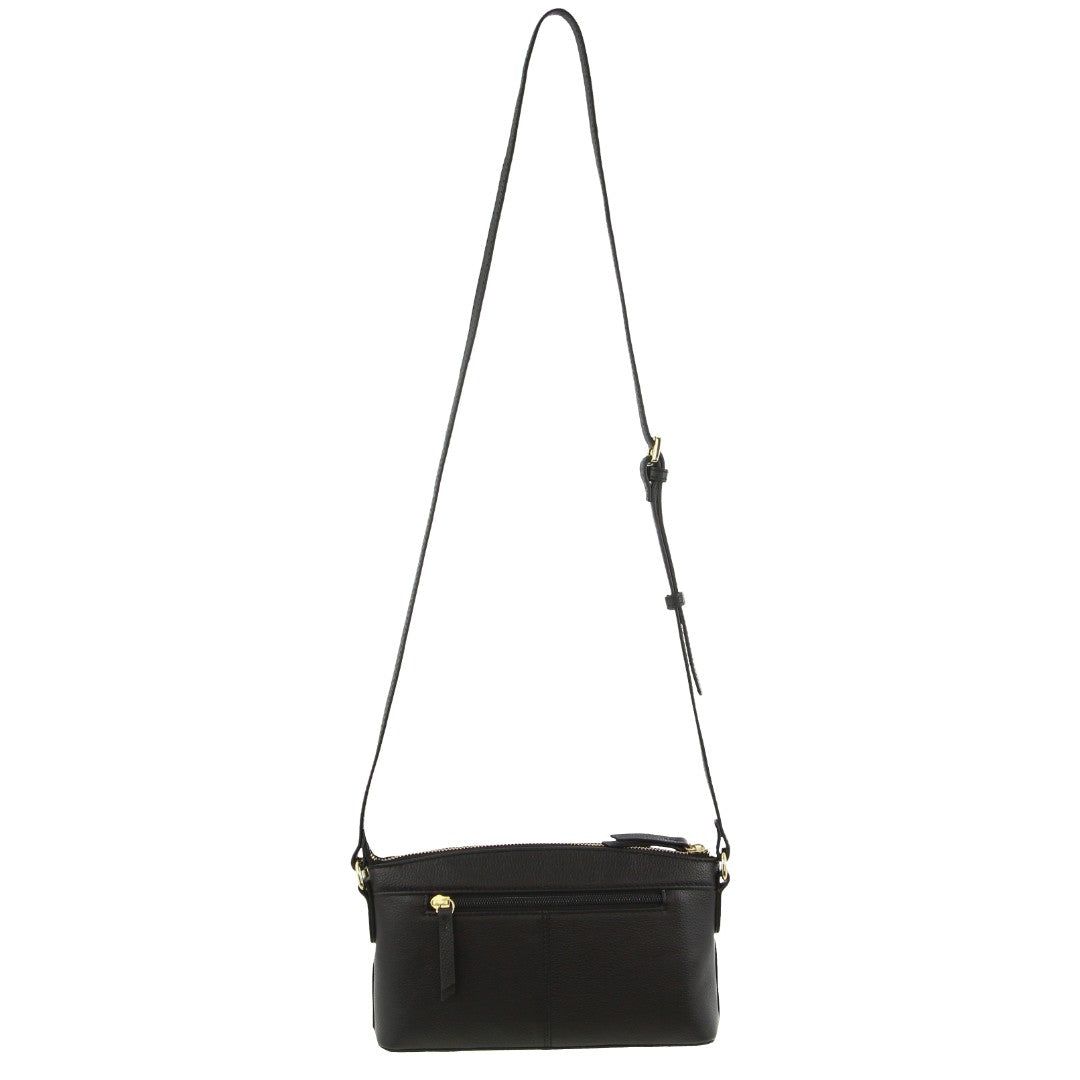 Pierre Cardin Leather Crossbody Bag Black | BTHLJ1257