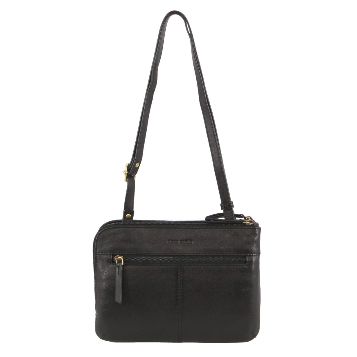 Pierre Cardin Leather Crossbody Bag Black | WSOTB4832