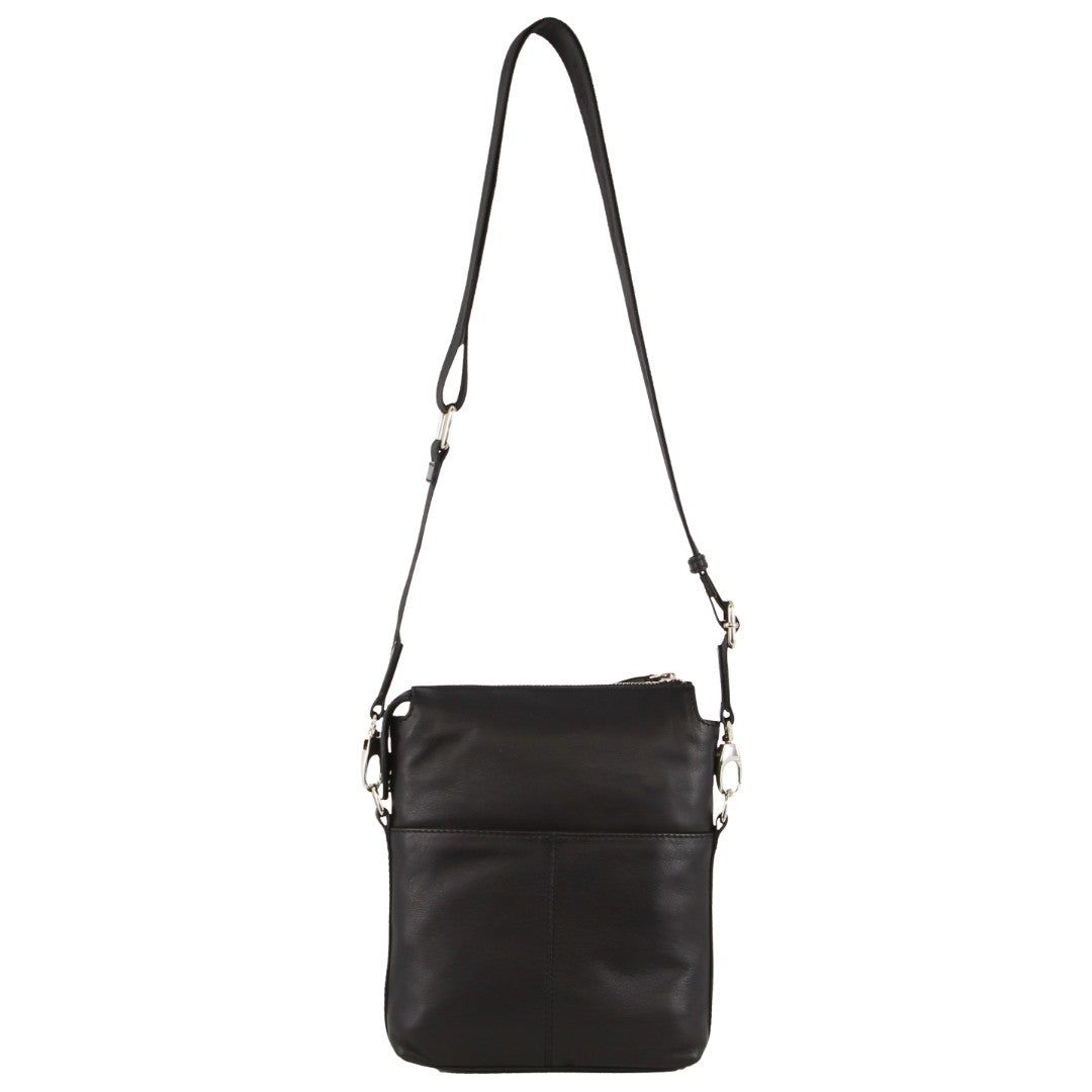 Pierre Cardin Leather Crossbody Bag Black | QJDKP7039