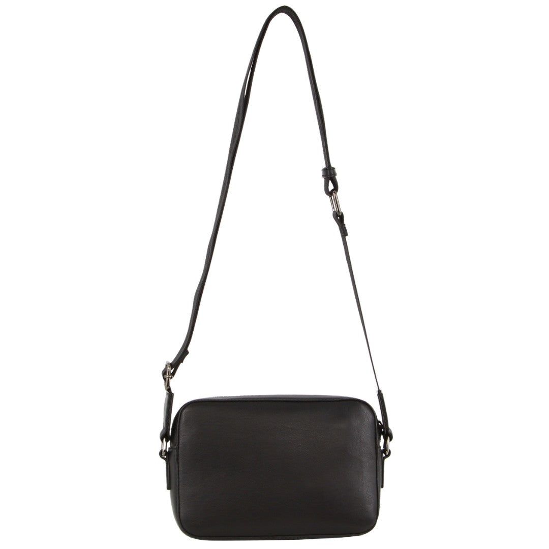 Pierre Cardin Leather Crossbody Bag Black | PBTRU0485