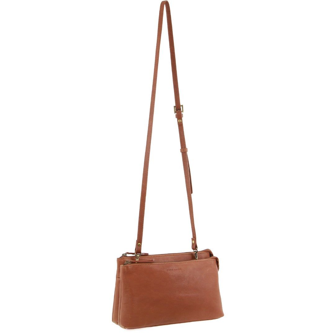 Pierre Cardin Leather Crossbody Bag Brown | LIDHQ2541