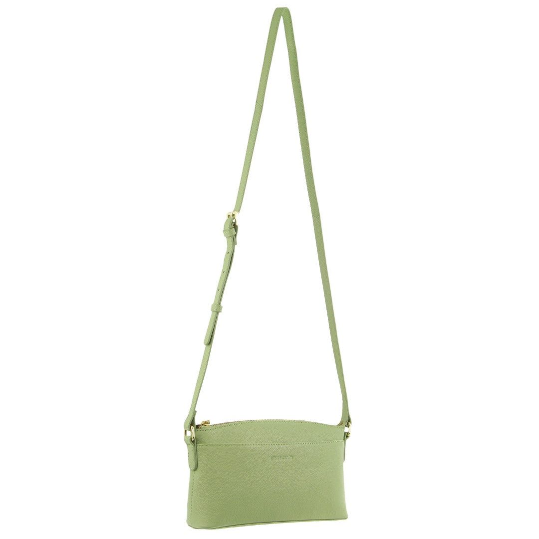 Pierre Cardin Leather Crossbody Bag Jade | HRWBZ3715