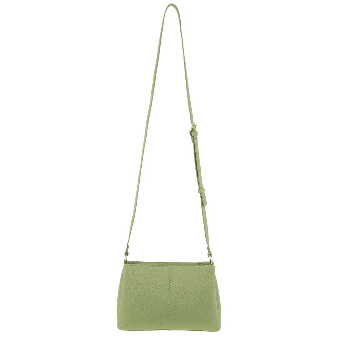 Pierre Cardin Leather Crossbody Bag Jade | OCHQK5382