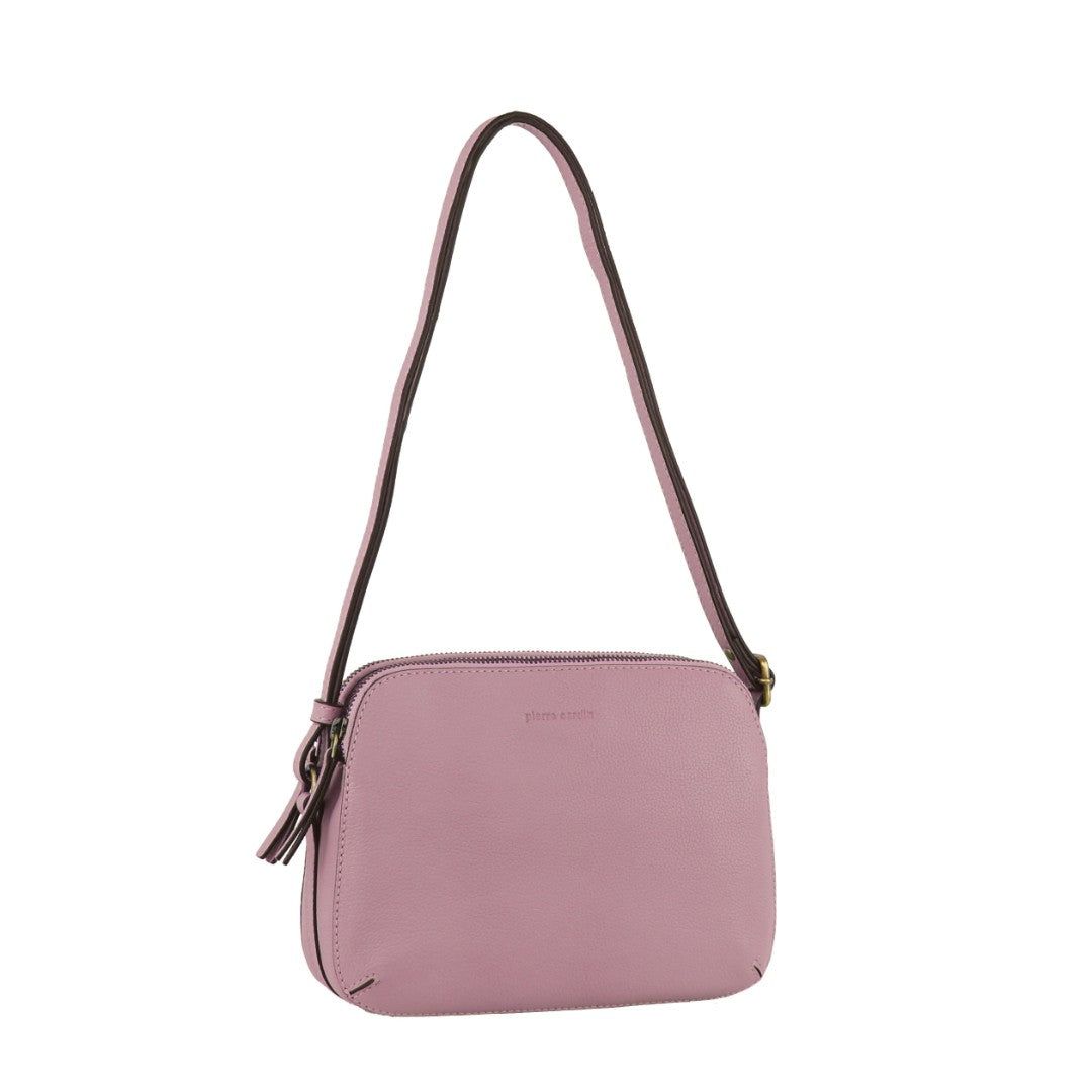 Pierre Cardin Leather Crossbody Bag Pink | CYXOS1290