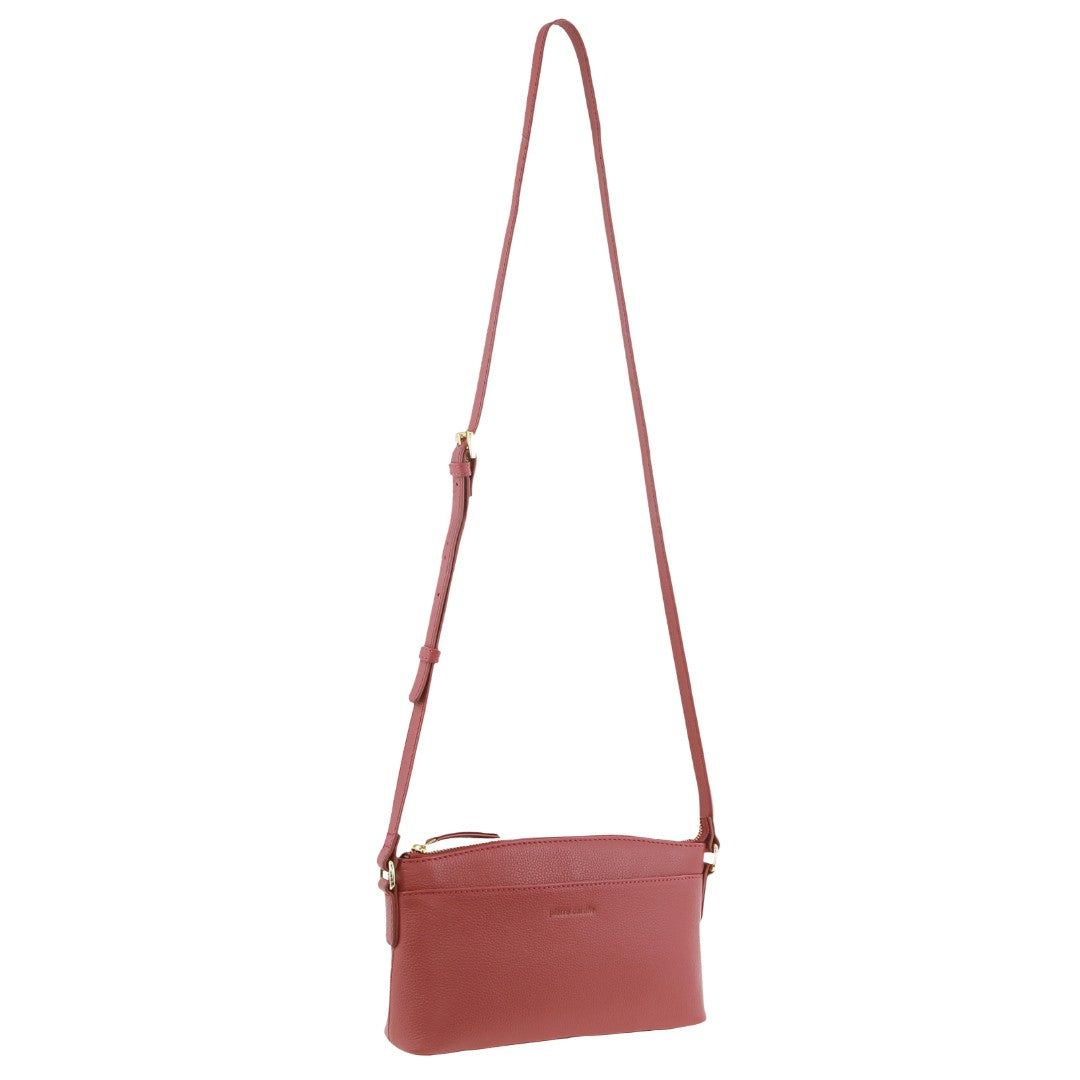 Pierre Cardin Leather Crossbody Bag Rose | GSUWJ4906