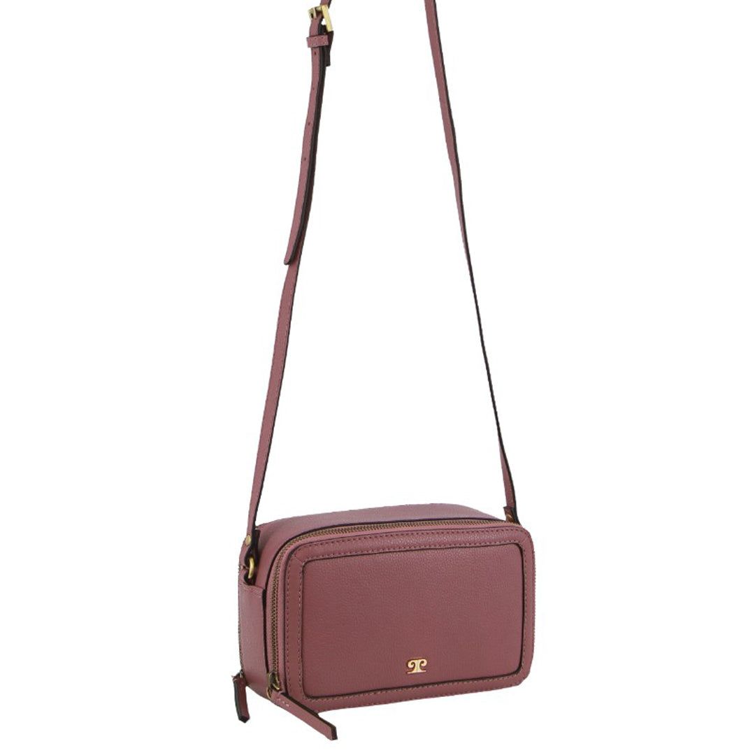 Pierre Cardin Leather Crossbody Camera Bag Rose | AMWTD0156