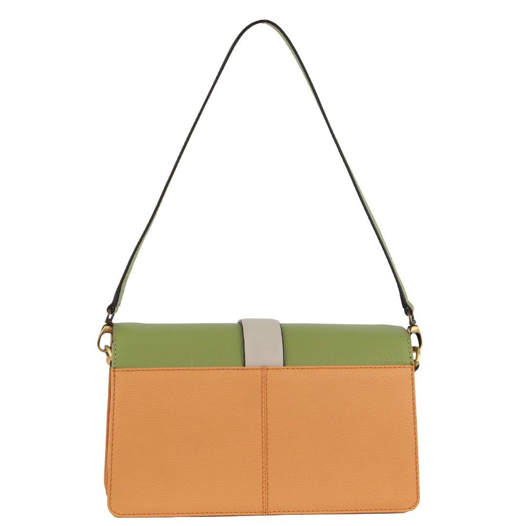 Pierre Cardin Leather Crossbody Clutch Bag Apricot | AMFIT0837