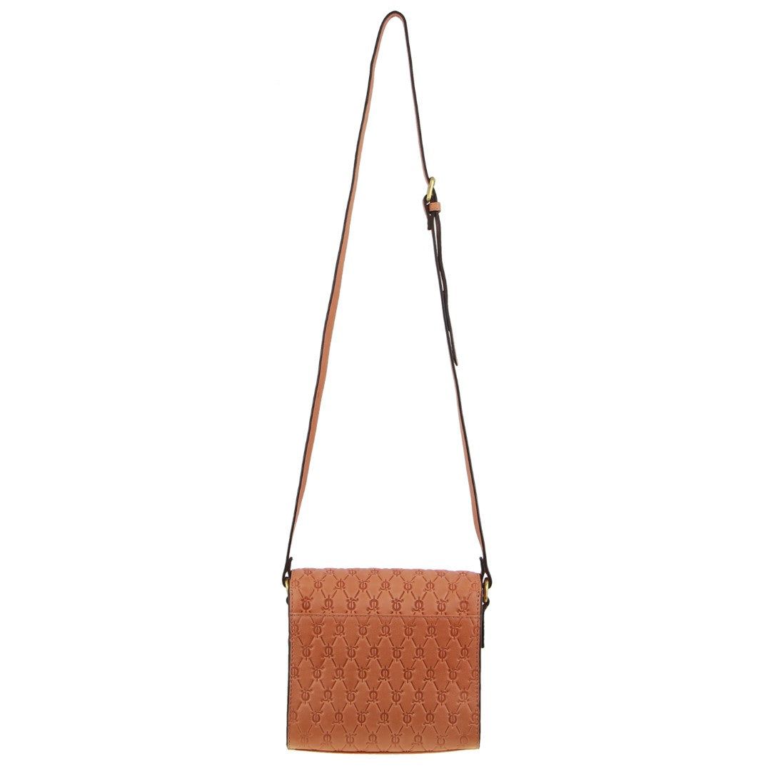 Pierre Cardin Leather Diamond Embossed Cross-Body Bag Apricot | TWNEP6283