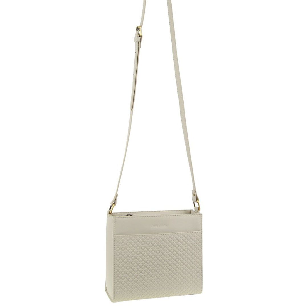 Pierre Cardin Leather Diamond Pattern Embossed Cross-Body Bag Beige | IFCRU5372