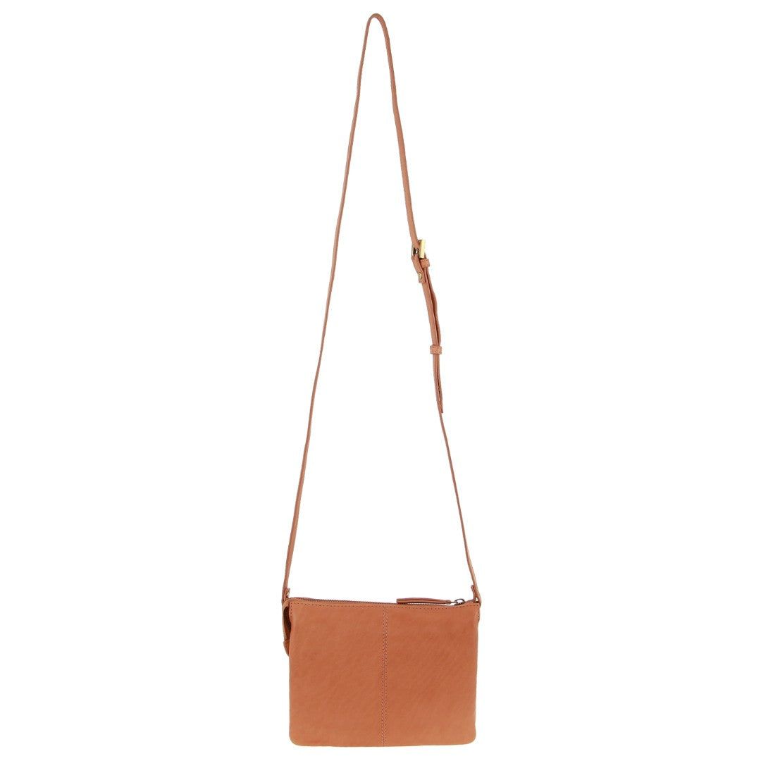 Pierre Cardin Leather Diamond Pattern Embossed Crossbody Bag Apricot | FXYRT4617