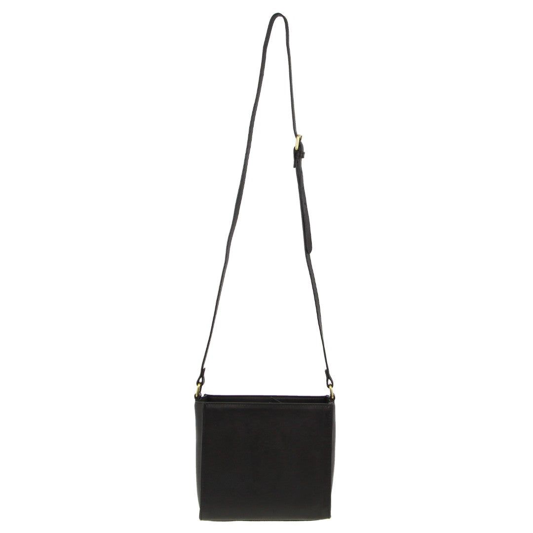 Pierre Cardin Leather Diamond Pattern Embossed Cross-Body Bag Black | CIRZF4387