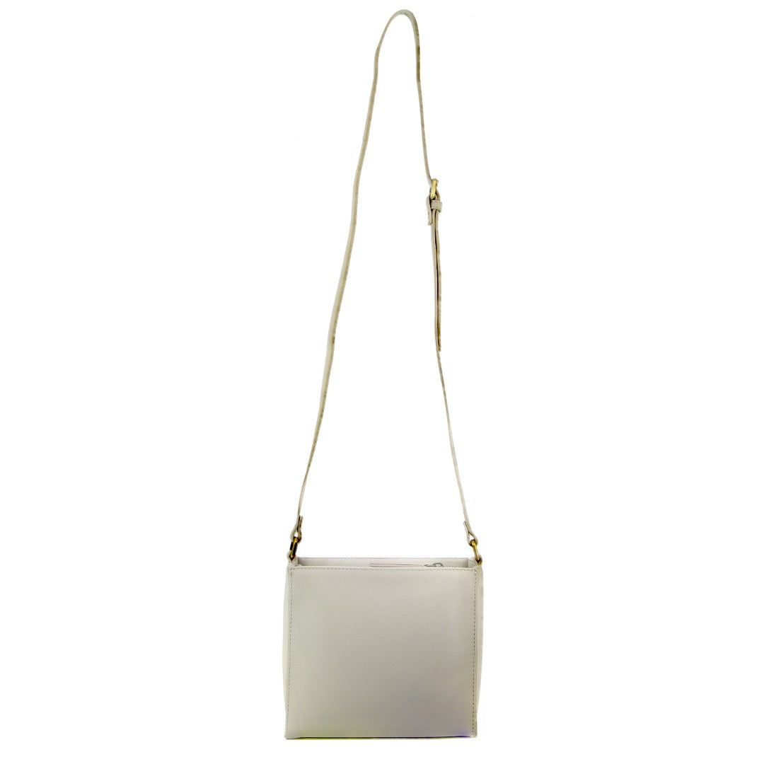 Pierre Cardin Leather Diamond Pattern Embossed Cross-Body Bag Beige | ABYCQ2369