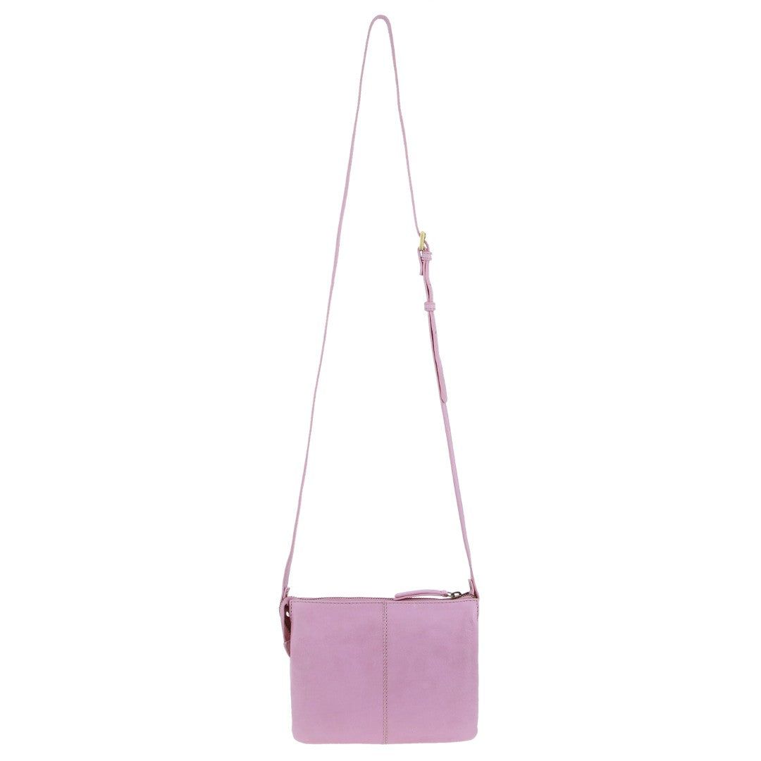 Pierre Cardin Leather Diamond Pattern Embossed Crossbody Bag Pink | RPEMQ3715