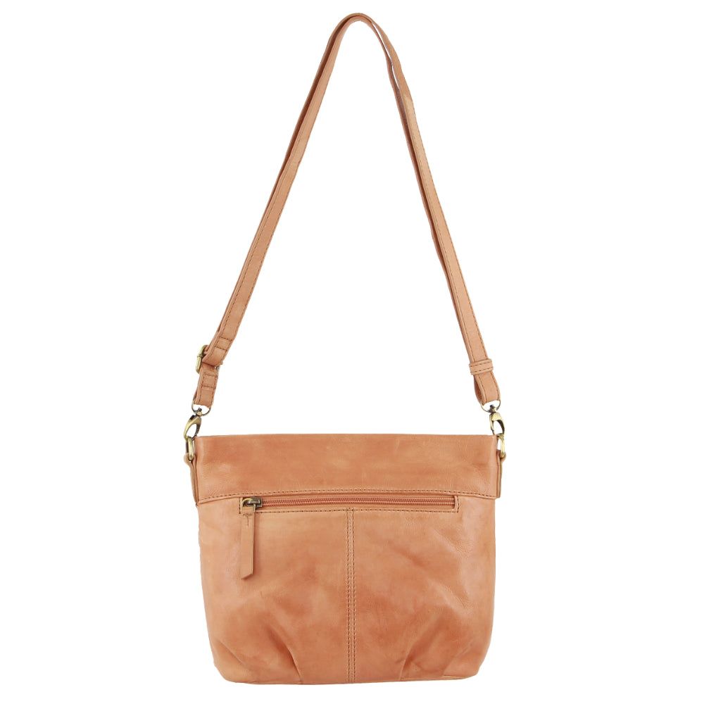 Pierre Cardin Leather Embossed Crossbody Bag Apricot | COSDV0154