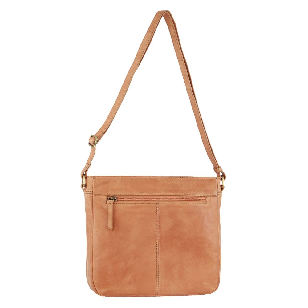 Pierre Cardin Leather Embossed Crossbody Bag Apricot | NXYIK4239