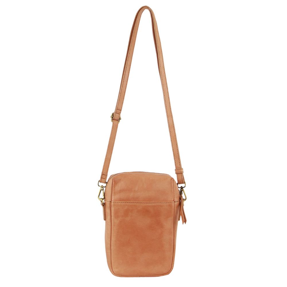 Pierre Cardin Leather Embossed Phone Crossbody Bag Apricot | WDSQG6138