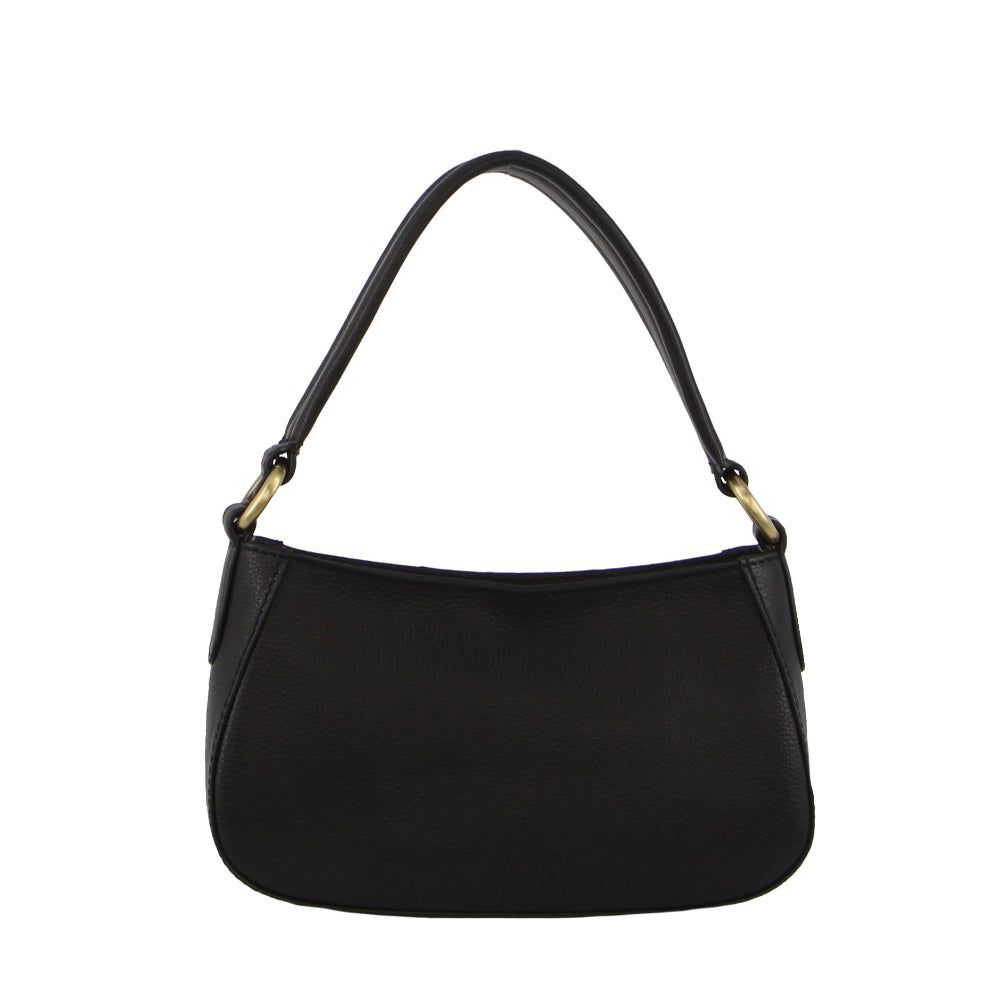 Pierre Cardin Leather Flap Over Bag Black | CGJRN9650