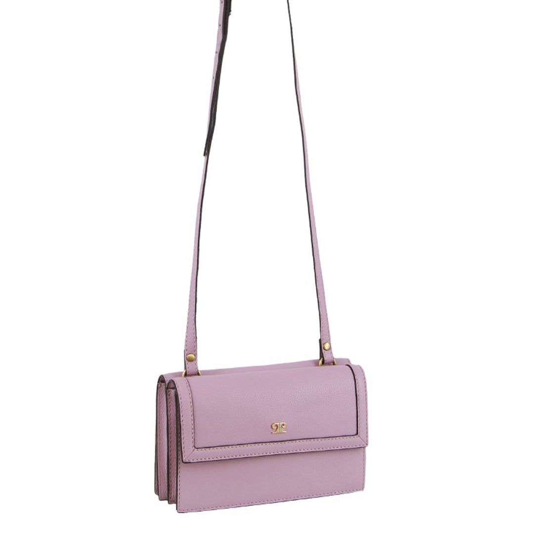 Pierre Cardin Leather Flap Over Cross-Body Bag Pink | UPICG3108