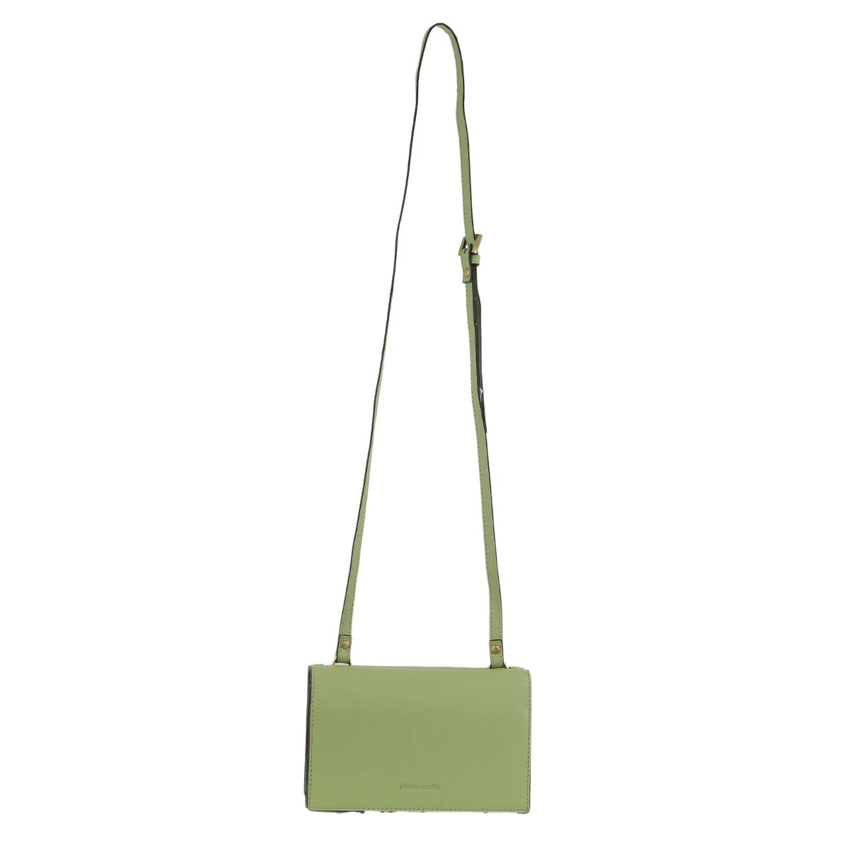 Pierre Cardin Leather Flap Over Cross-Body Bag Jade | MRAOK8196