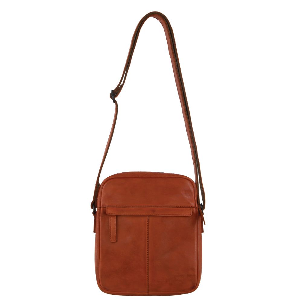 Pierre Cardin Leather Multi-Compartment Cross-Body Bag Brown | AYKHO0729