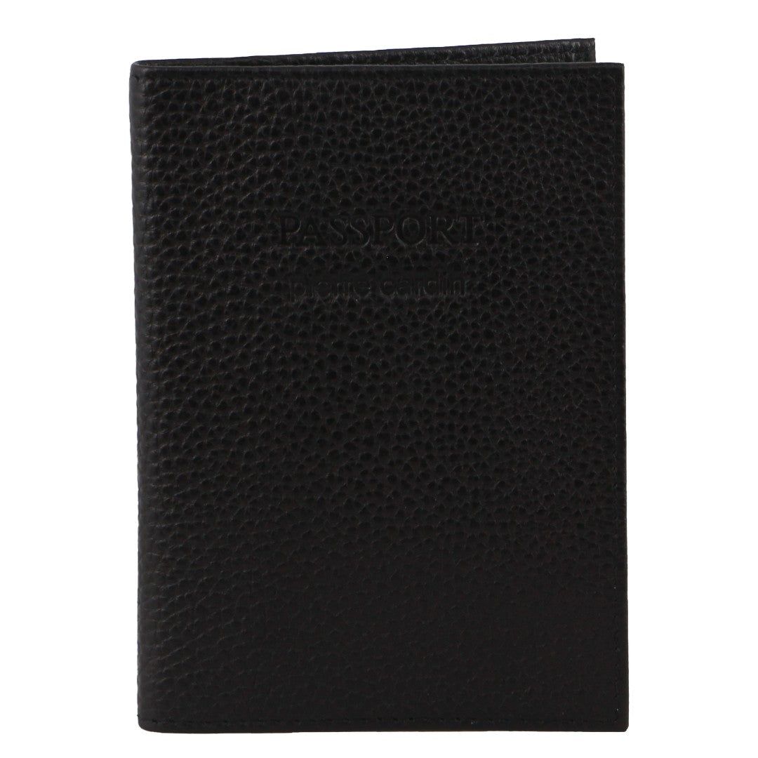 Pierre Cardin Leather Passport Wallet Cover Black | CFAPV3196