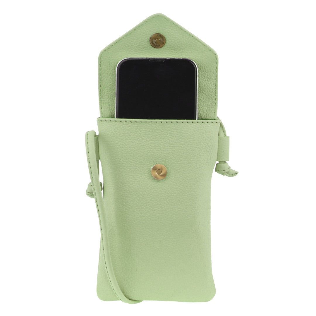 Pierre Cardin Leather Phone Bag Jade | ZOIMJ5190