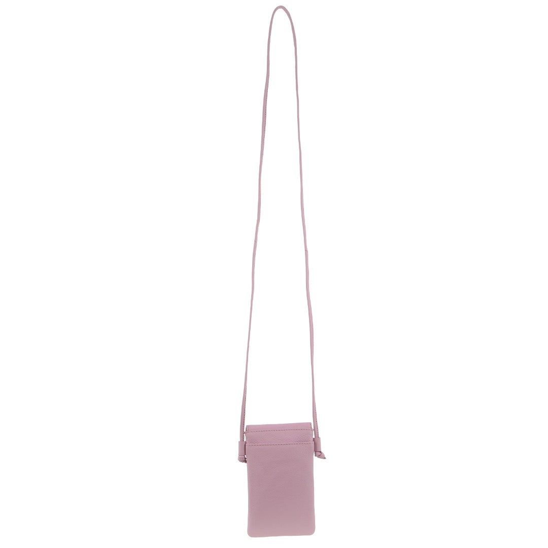 Pierre Cardin Leather Phone Bag Pink | ZUFCL9357