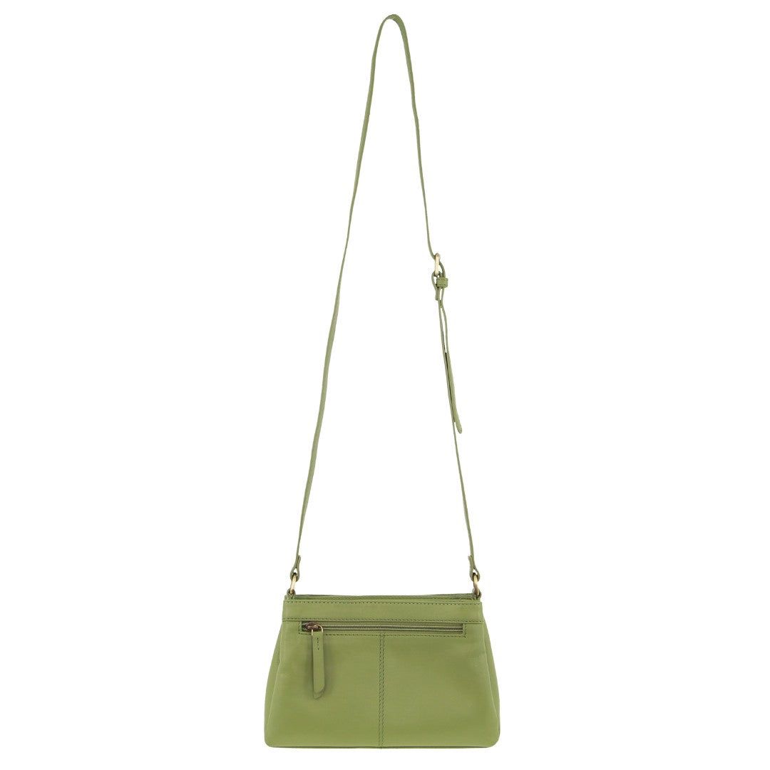 Pierre Cardin Leather Pleated Design Crossbody Bag Leaf | DEZNH4730