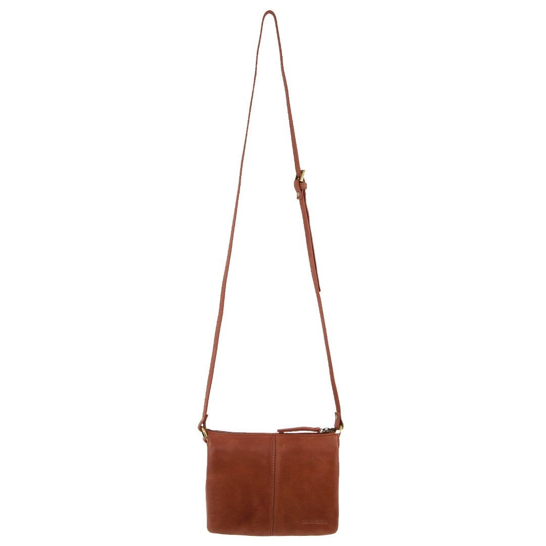 Pierre Cardin Leather Sleek Crossbody Bag Brown | IFUAE5160