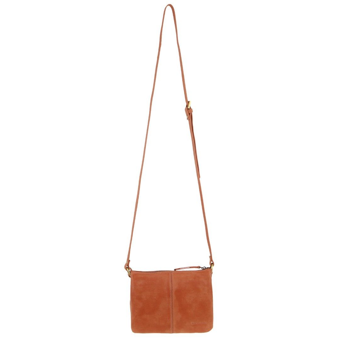 Pierre Cardin Leather Sleek Crossbody Bag Apricot | MRPAO7069