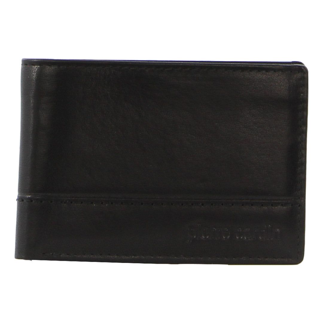 Pierre Cardin Leather Slimline Bi-Fold Wallet Black | ZVDXQ4706