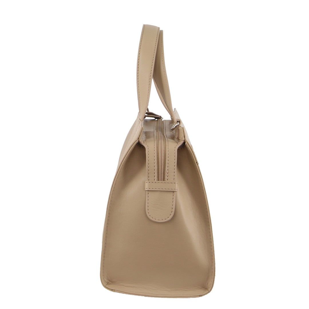 Pierre Cardin Leather Stitch-design Tote Bag Gold | IMOHF2183