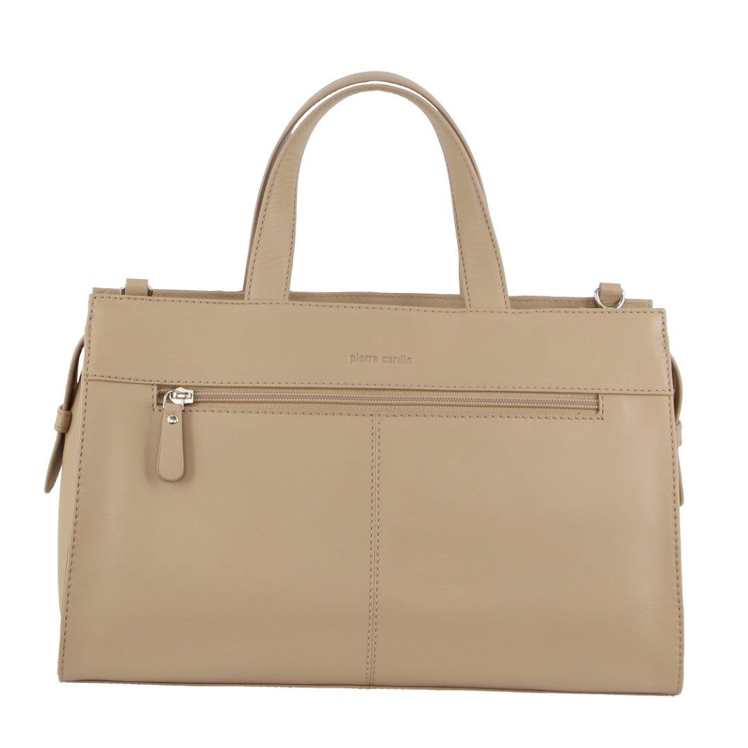 Pierre Cardin Leather Stitch-design Tote Bag Gold | IMOHF2183