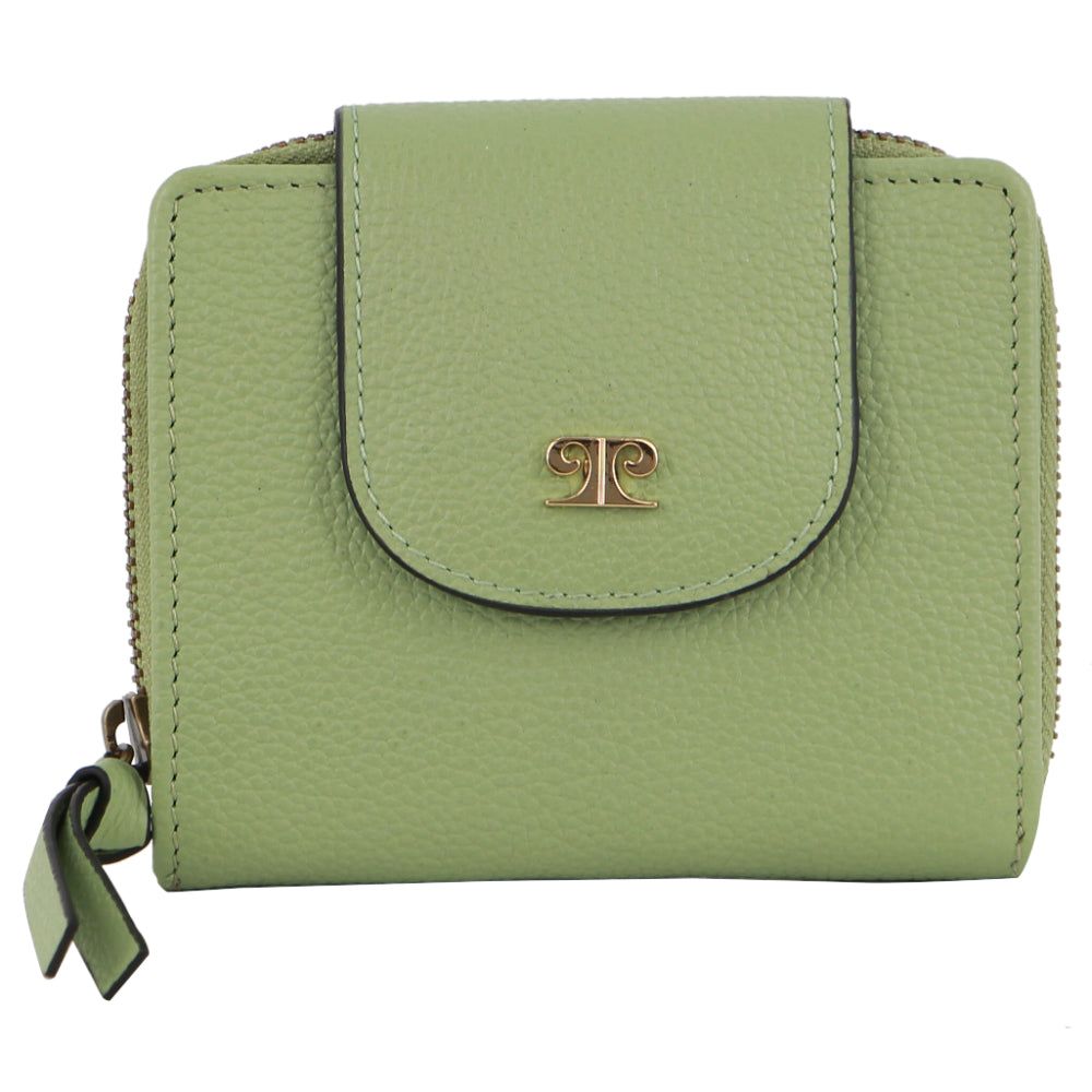 Pierre Cardin Leather Tab Bi-Fold Wallet Jade | JZQOK4291