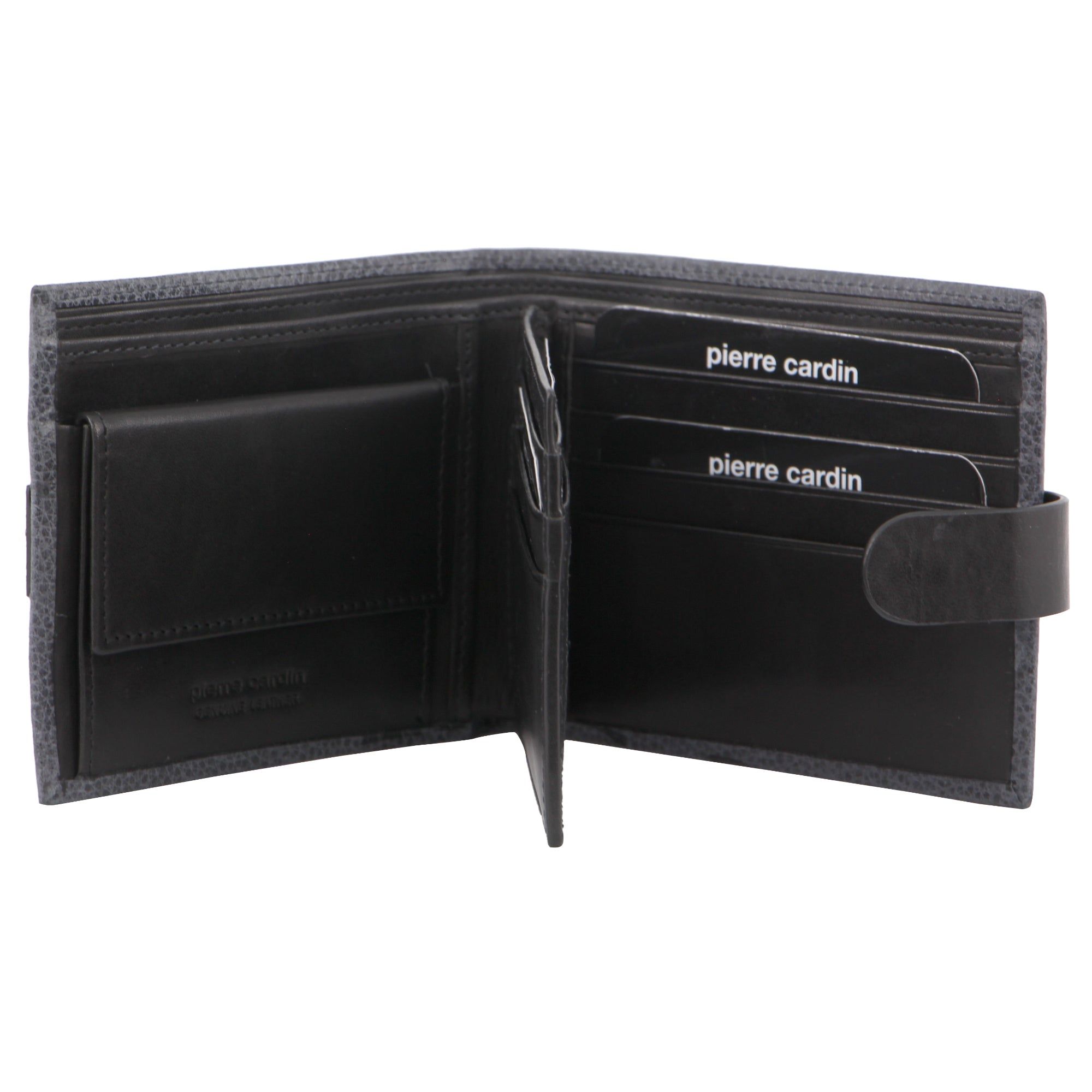 Pierre Cardin Leather Tab Wallet Black | WFBVX3502