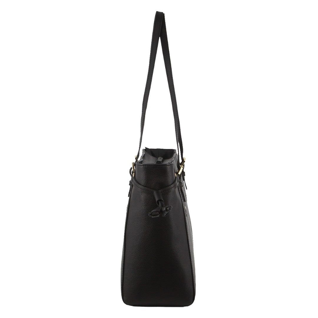 Pierre Cardin Leather Tote Bag Black | ABUVS3951