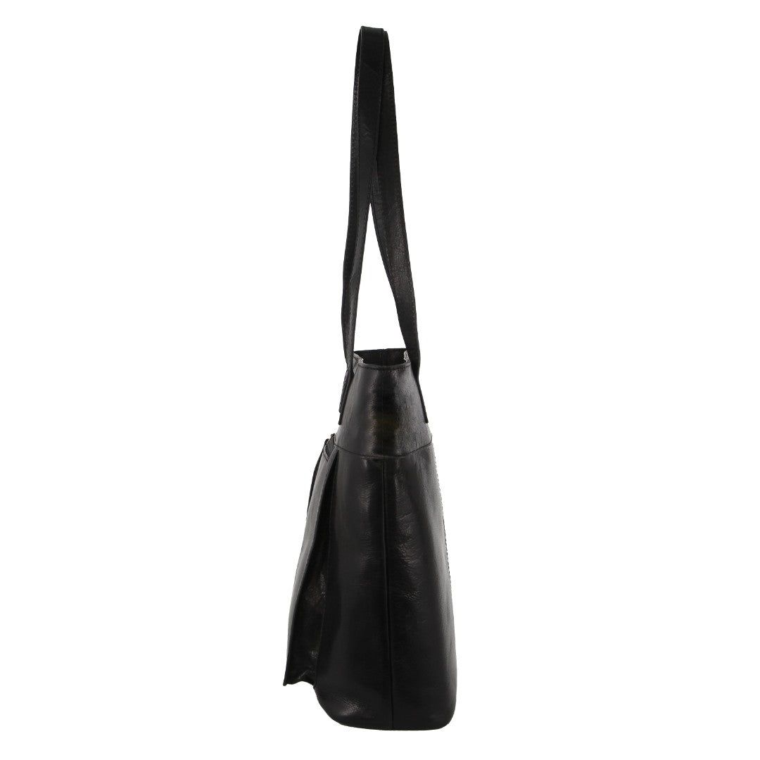 Pierre Cardin Leather Tote Bag Black | SRKAY8172