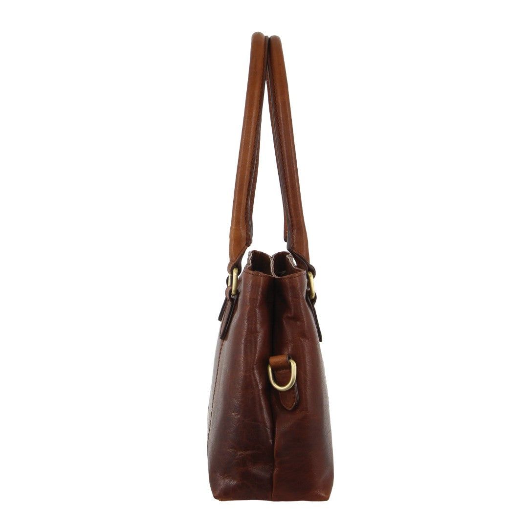 Pierre Cardin Leather Tote Bag Brown | QXVNU8643