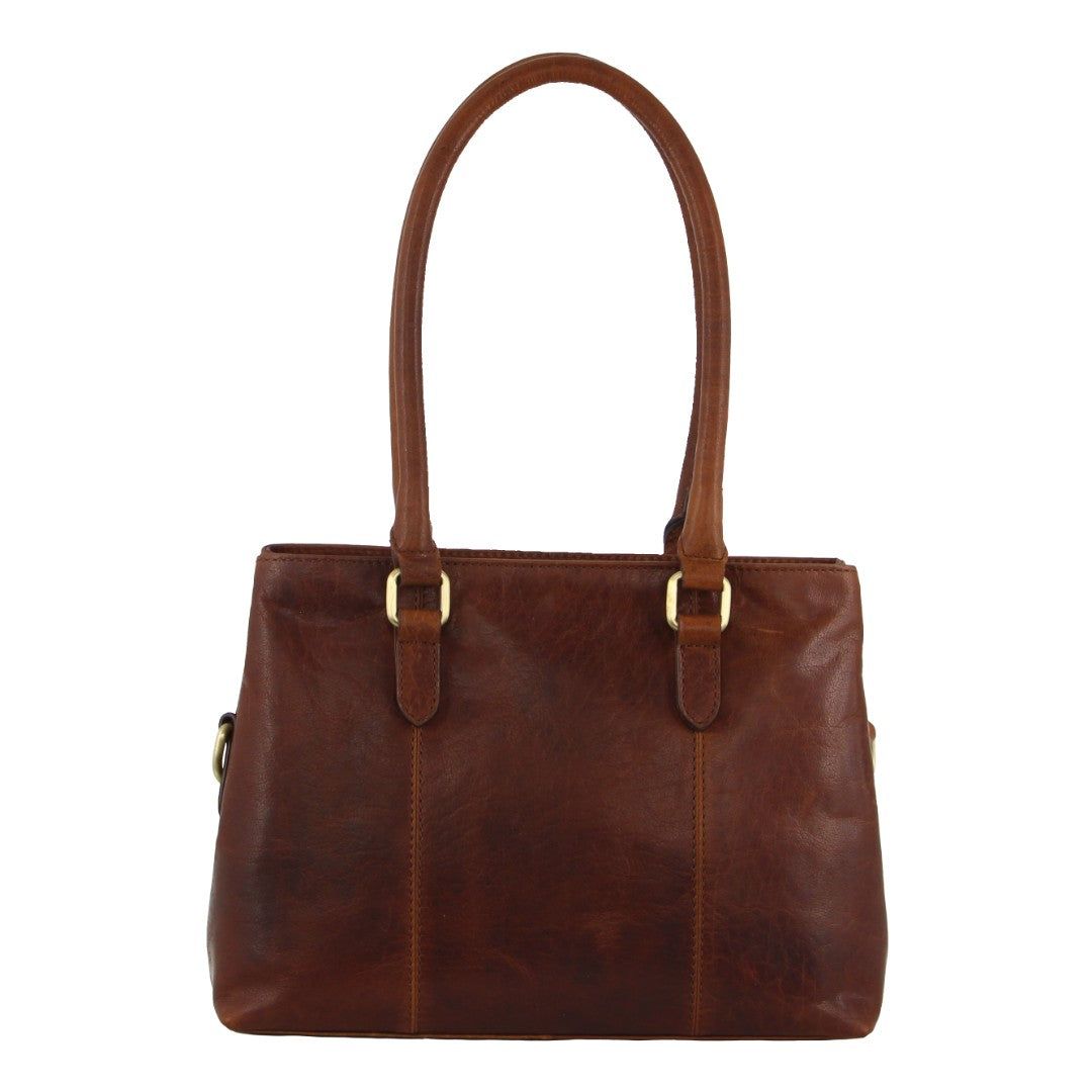 Pierre Cardin Leather Tote Bag Brown | QXVNU8643