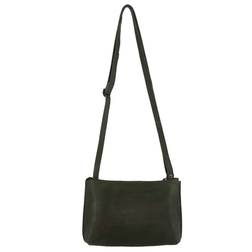 Pierre Cardin Leather Trendy Cross-Body Bag Dark Green | WXBSM8962