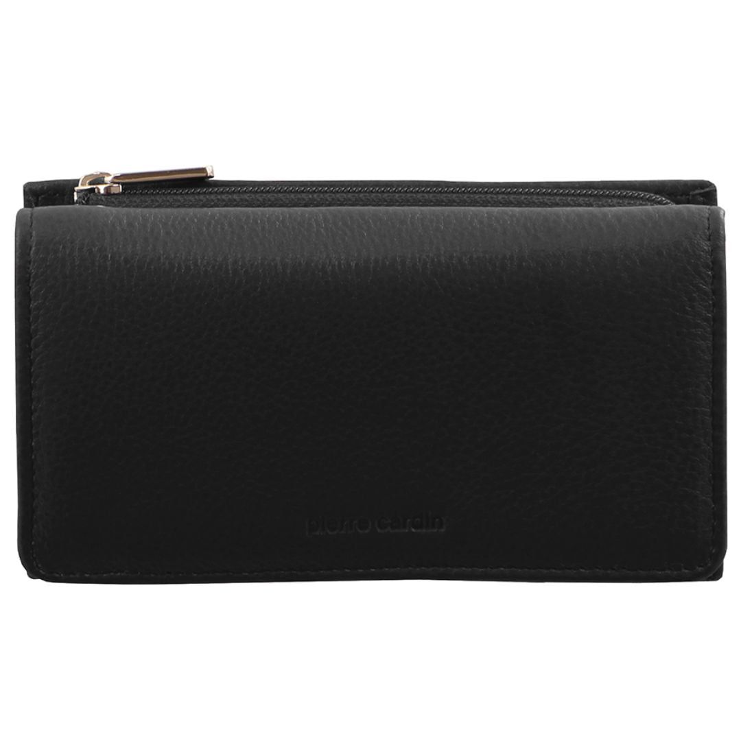 Pierre Cardin Leather Tri-Fold Wallet Black | IQNOR8152