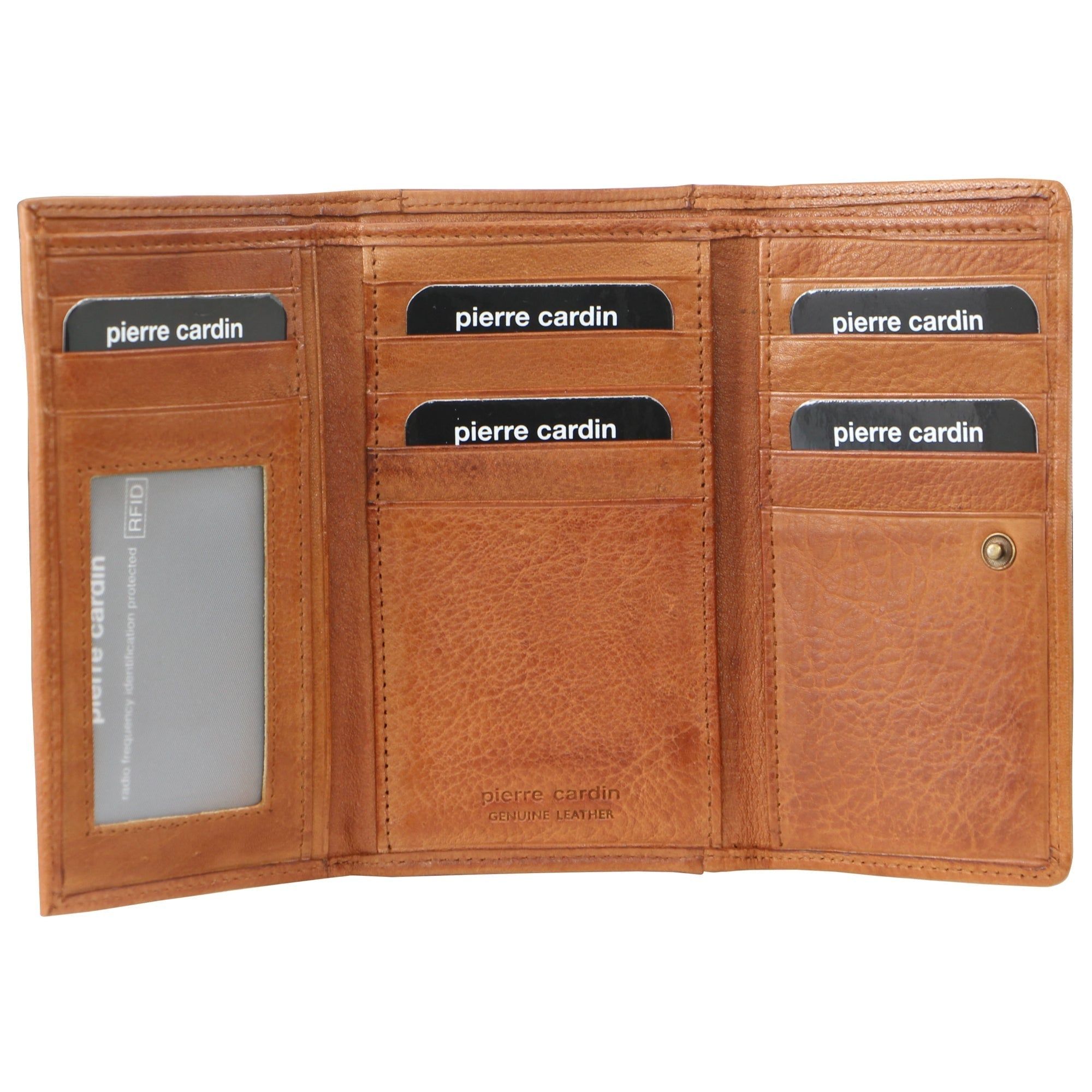 Pierre Cardin Leather Tri-Fold Wallet Brown | RTFUW6037