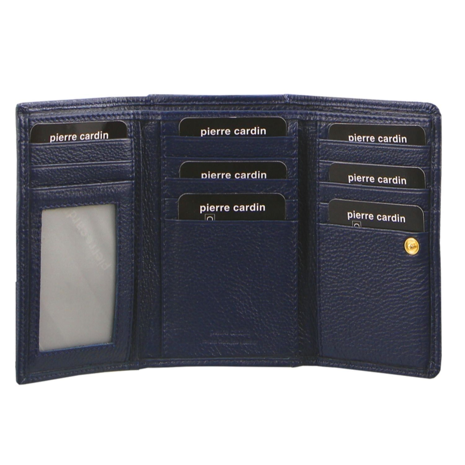 Pierre Cardin Leather Tri-Fold Wallet Navy | BTVXQ3169