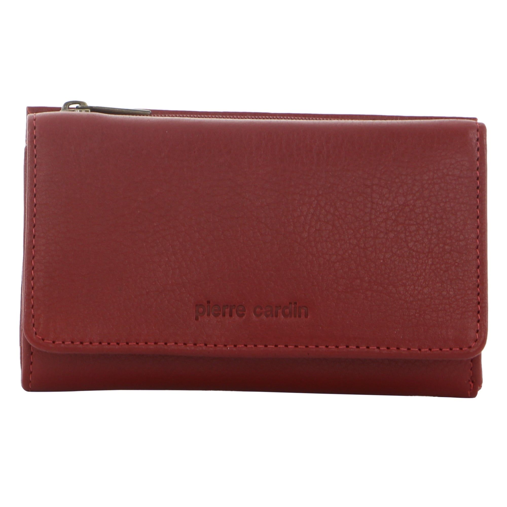 Pierre Cardin Leather Tri-Fold Wallet Red | PQSXF7290