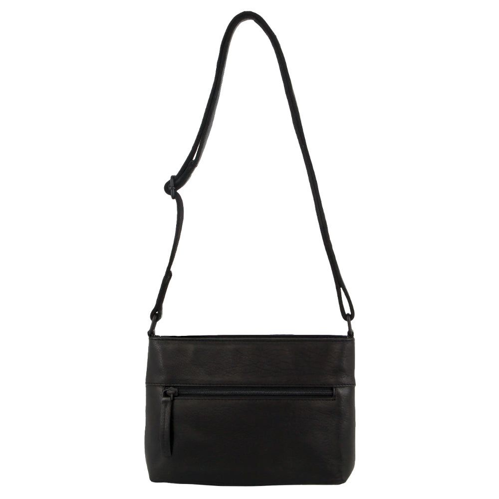 Pierre Cardin Leather Woven Embossed Cross-Body Bag Black | TOUPZ0973