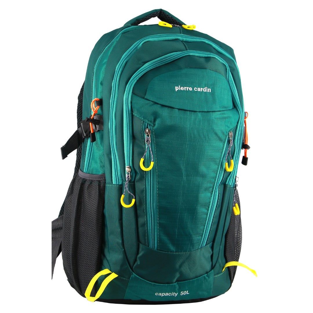 Pierre Cardin Nylon Adventure Travel & Sport Large Backpack Green | UZTJE6951