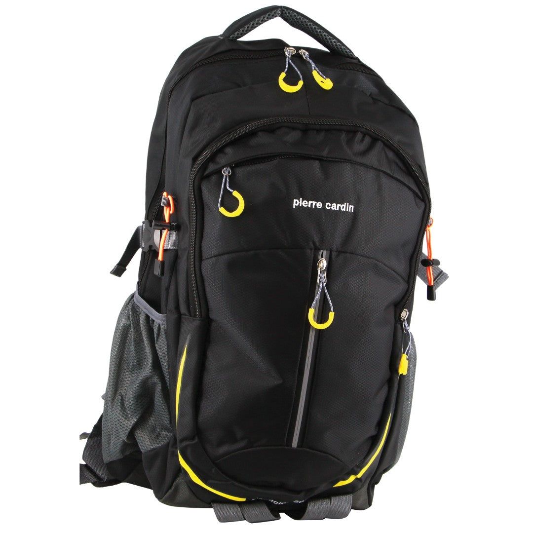 Pierre Cardin Nylon Travel & Sport Large Backpack Black | RSYWV4813