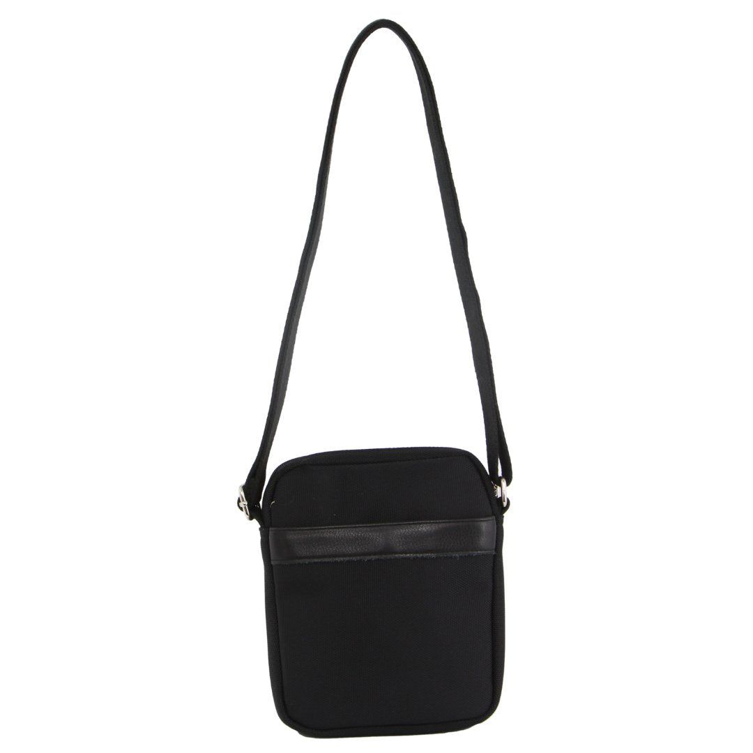 Pierre Cardin Nylon with Leather Trim Travel Bag Black | SMGHJ0597