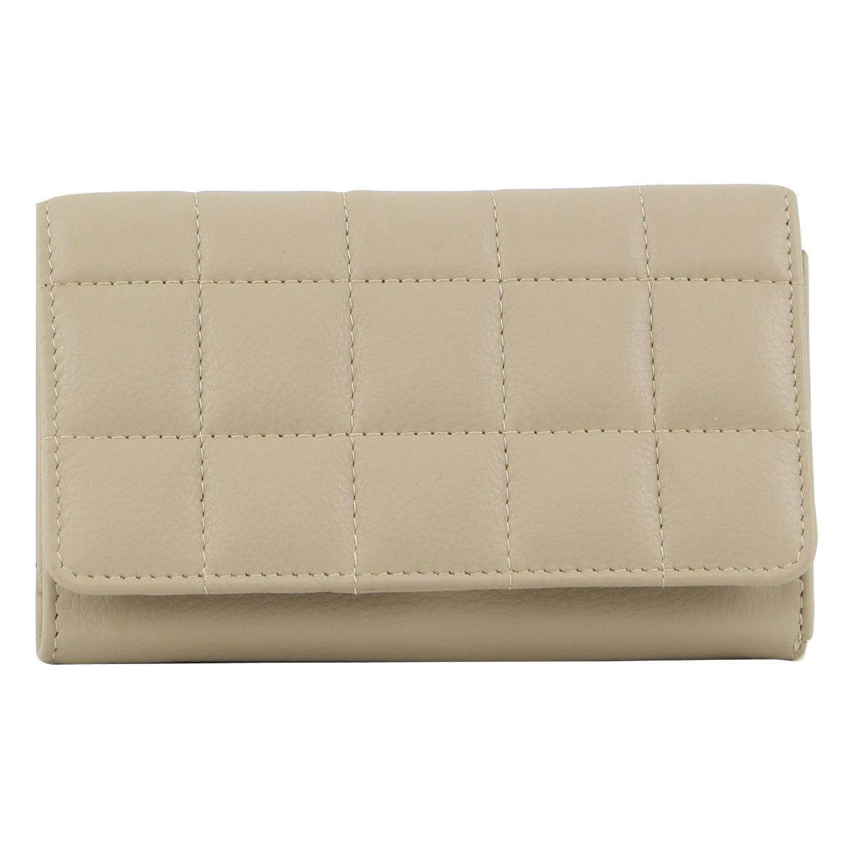 Pierre Cardin Pleated Leather Tri-Fold Wallet Cement | FHYZS7436