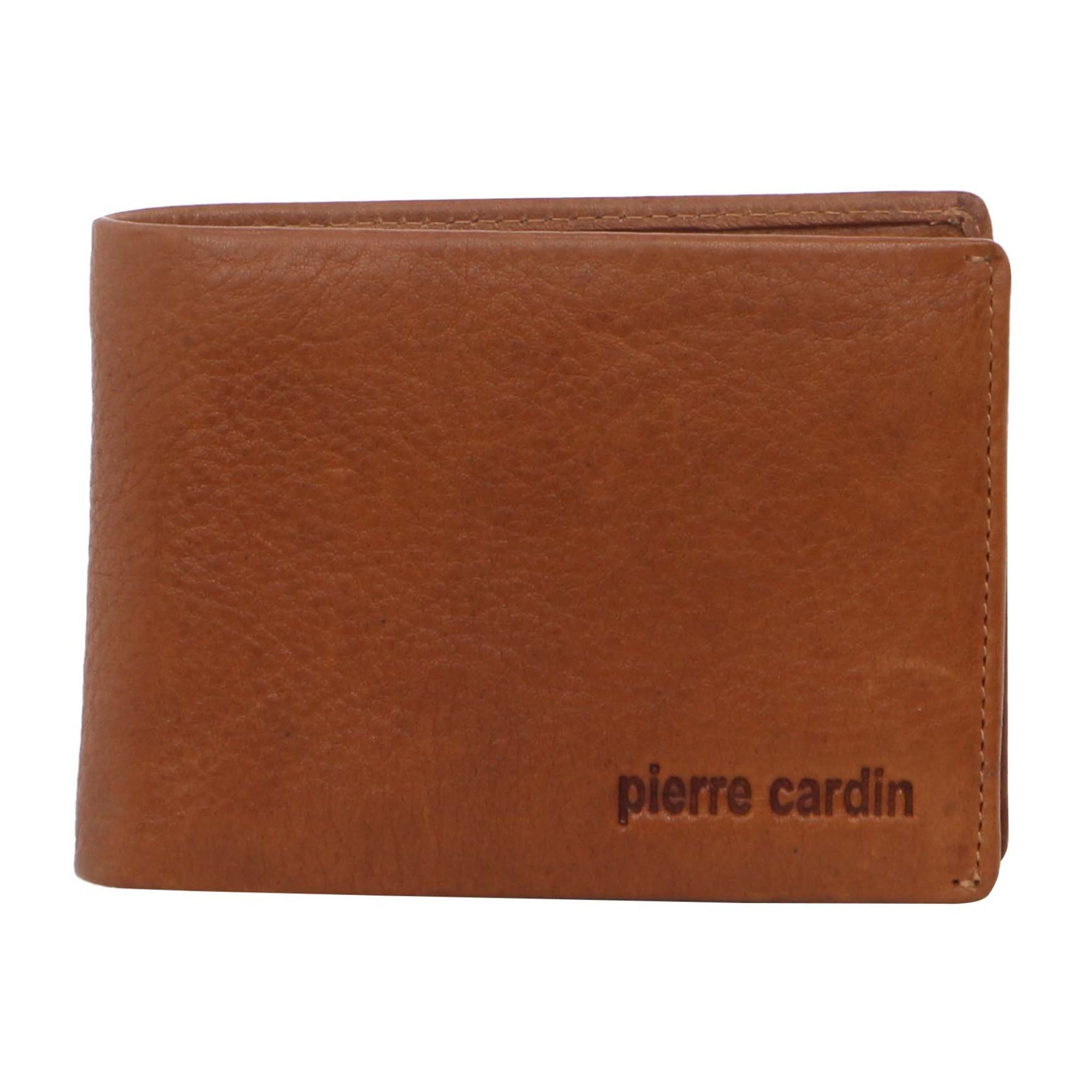 Pierre Cardin Rustic Leather Bi-Fold Wallet Brown | YBUGW0349